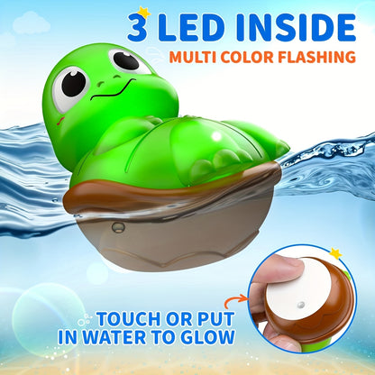 8 pezzi Giocattoli da Bagno Luminosi, Giocattoli da Bagno per Bambini e Bambine, Idea Regalo di Compleanno Natale Halloween per Bambini e Bambine in Età Prescolare, Divertenti Giocattoli da Bagno ad Acqua Colori Casuali