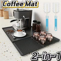 Tappetino da Caffè in Silicone 2-in-1 con Bordi Sollevati e Design Antiscivolo - Facile da Pulire, Durevole 59,94 cm X 40,13 cm Tappetino per Macchine da Caffè, Ideale per Uso Domestico e in Ufficio, Accessori per Bar Caffè, Regalo Perfetto per gli Amanti