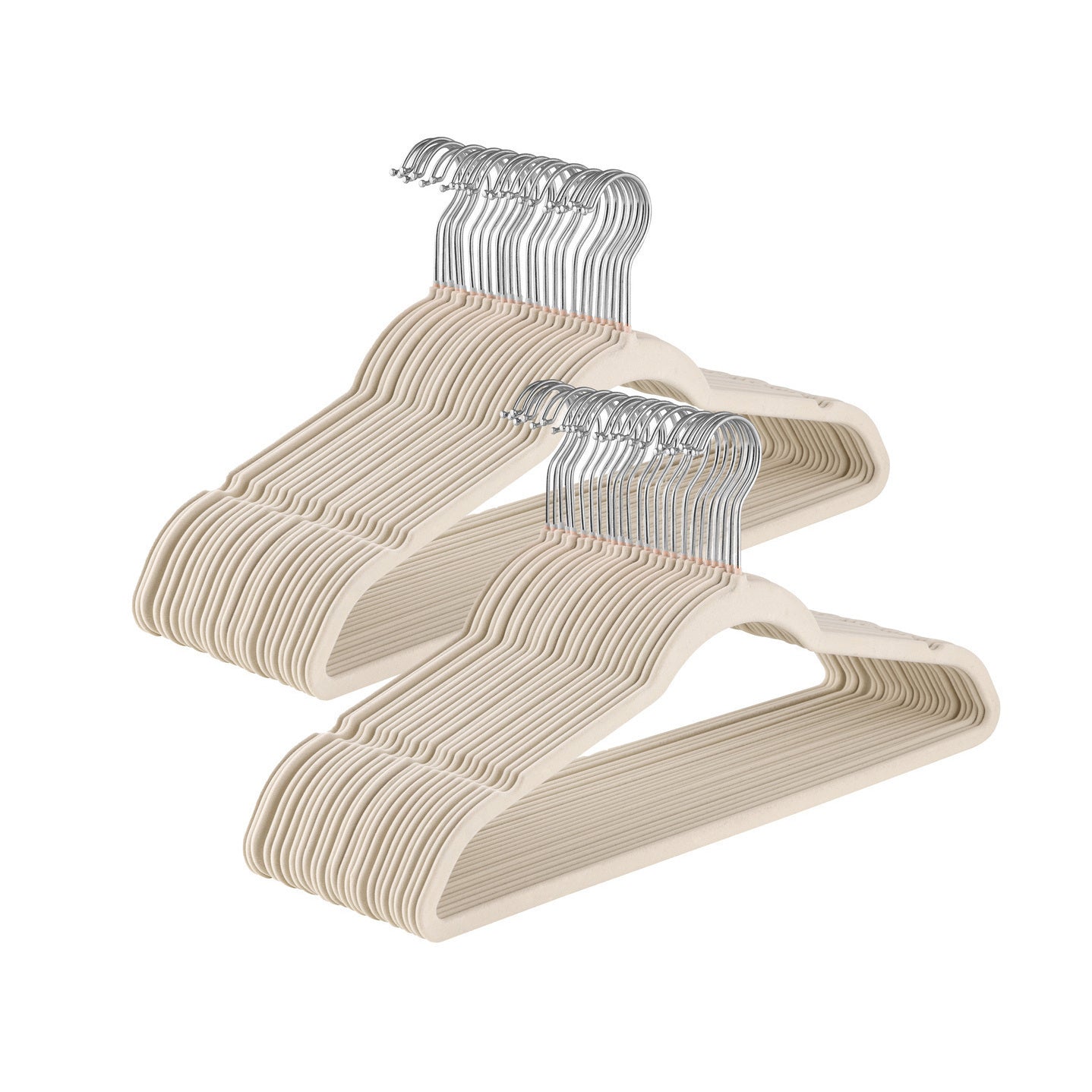Baroni Home Grucce in Velluto Salvaspazio 44,5 cm – Appendiabiti Antiscivolo con Gancio in Oro o Argento – Design Elegante e Ultra Sottile, Ideali per Vestiti, Camicie, Cappotti – Alta Capacità di Carico – Set da 20 o 50 Pezzi per Organizzare al Meglio il