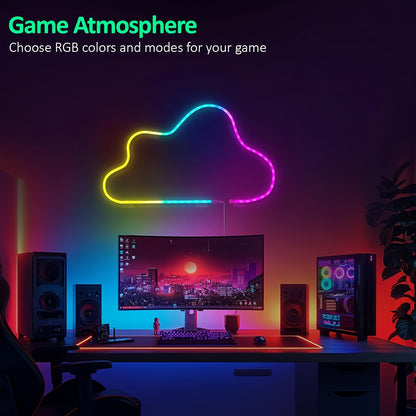 30m/20m/15m/10m/5m Striscia LED RGB Neon con Sincronizzazione Musicale, Striscia Luminosa Flessibile 24V con App e Telecomando, Striscia Luminosa Esterna IP"67", Ideale per Camera da Letto, Stanza e Decorazioni Esterne