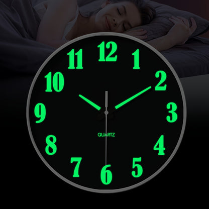 Orologio da parete al quarzo moderno minimalista da 12 pollici con movimento analogico luminoso/ e silenzioso senza ticchettio, alimentato a batteria, adatto per arredo soggiorno, camera da letto, cucina - Meccanismo, plastica/vetro, batteria non inclusa
