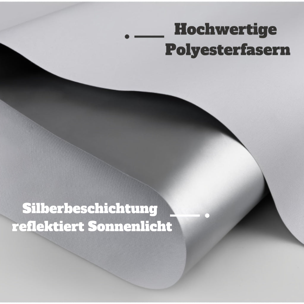 1pz Tenda a Rullo Oscurante, Tessuto a Triplo Strato con Rivestimento Argentato per Riflessione Solare, Nessuna Foratura Richiesta, Larghezza Opzionale = Larghezza Tessuto + 4cm