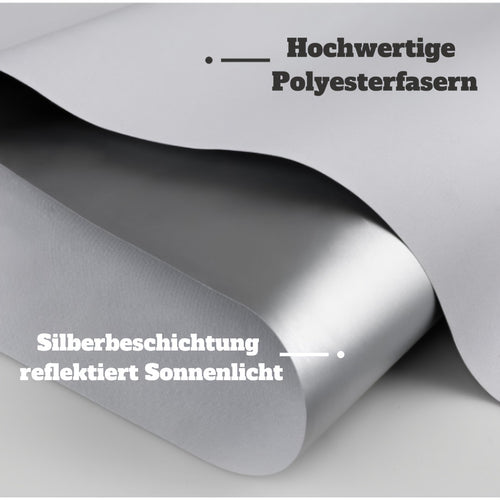 1pz Tenda a Rullo Oscurante, Tessuto a Triplo Strato con Rivestimento Argentato per Riflessione Solare, Nessuna Foratura Richiesta, Larghezza Opzionale = Larghezza Tessuto + 4cm