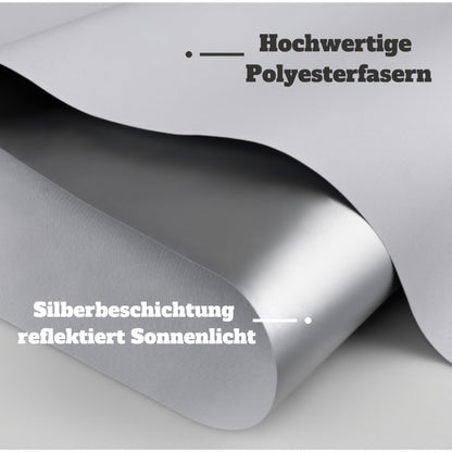 1pz Tenda a Rullo Oscurante, Tessuto a Triplo Strato con Rivestimento Argentato per Riflessione Solare, Nessuna Foratura Richiesta, Larghezza Opzionale = Larghezza Tessuto + 4cm
