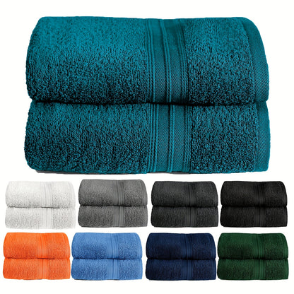 Confezione da 2 Asciugamani 100% Cotone 550gsm Extra Morbidi Super Assorbenti e Rapidi ad Asciare, Tovagliette per Mano o Ospiti, 30x50cm 50x100cm 70x140cm Disponibili in 9 Colori