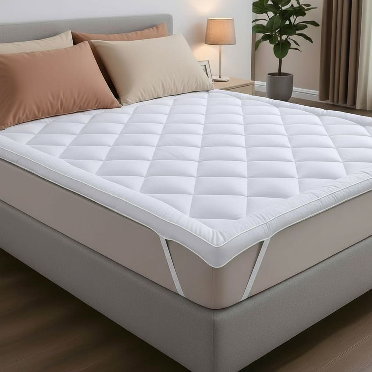 CATAVANA - Topper per Materasso Comfort - Varie Misure (80 X 200 Cm/ 90 X 200 Cm/ 140 X 190 Cm/ 140 X 200 Cm/ 160 X 200 Cm/ 180 X 200 Cm) - Microfibra Traspirante e di Alta Gamma - Imbottitura 800 G - Antiscivolo con Elastici - Ideale per 1 Persona/ 2 Per