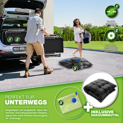Tillvex® Poltrona Reclinabile Pieghevole Fino a 200Kg Lettino Parasole da Esterno per Giardino con Cuscino Resistente alle Intemperie Balcone, Giardino & Terrazza Lounge Esterno Regolabile con Imbottitura Spessa Poltrona Reclinabile Pieghevole Extra Larga