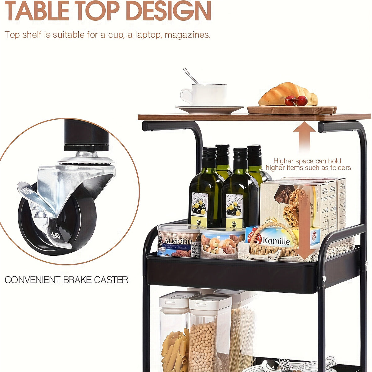 Carrello da cucina, Bianco per cucina – vista dettagliata 10