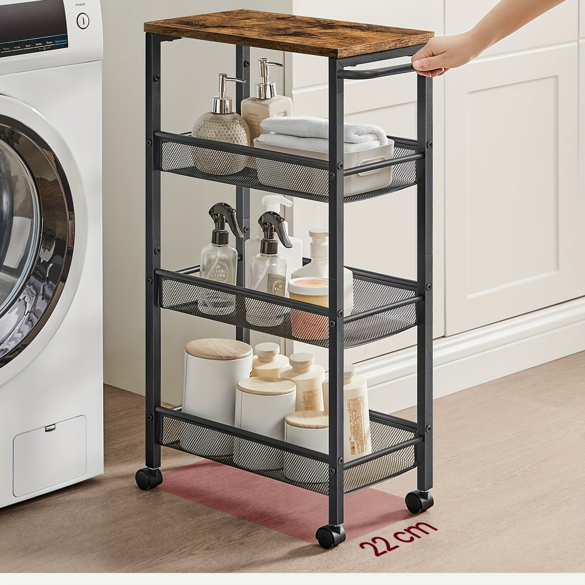 Carrello da cucina, Struttura in Acciaio per zona pranzo – vista principale