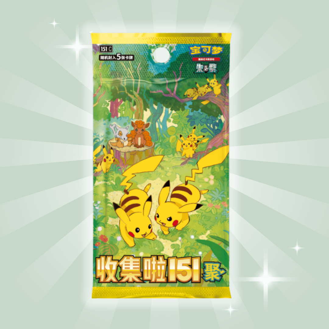 Carte Pokémon da collezione, 1x Pokémon 151 Gathering Slim Booster (Edizione per hobby e progetti creativi – vista