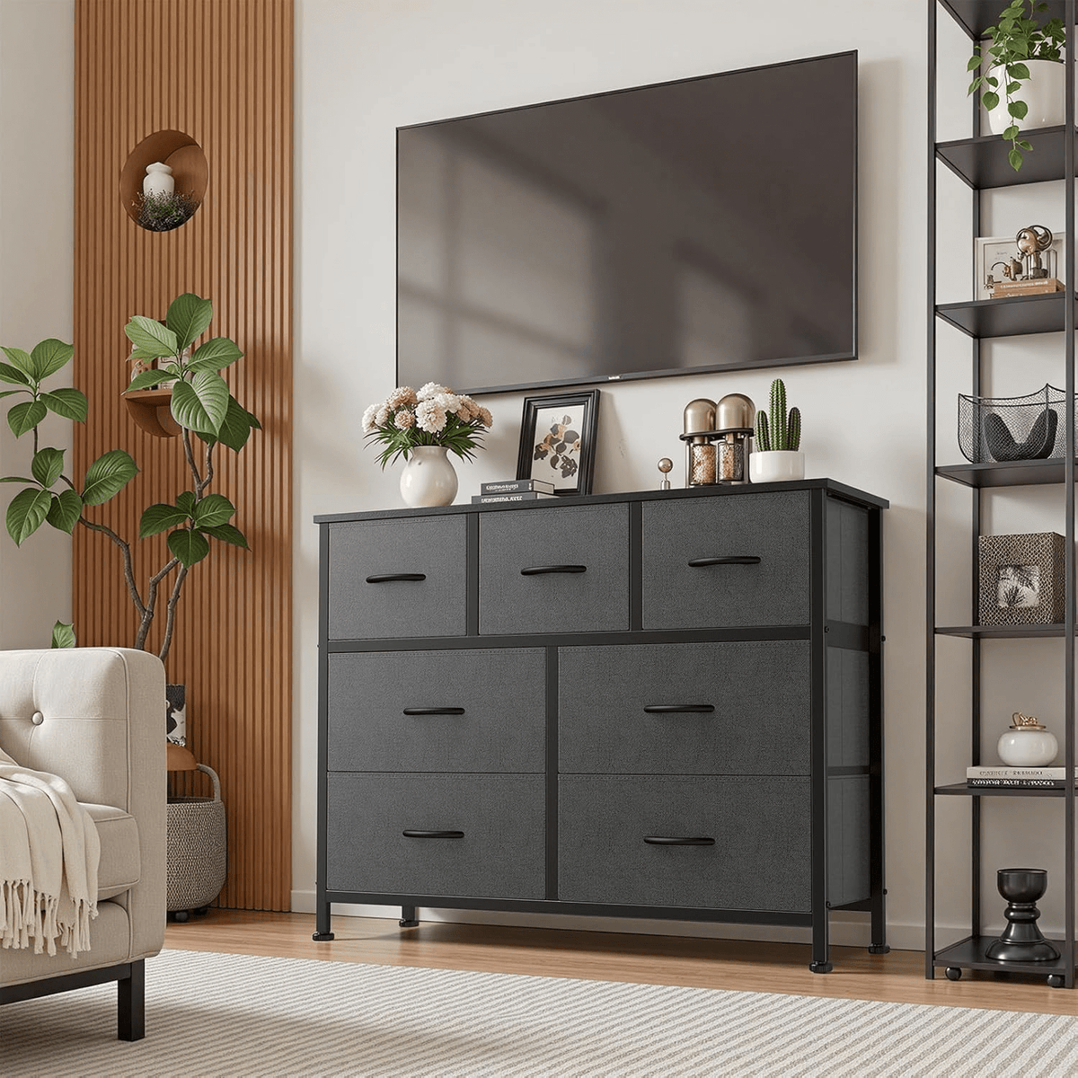 Cassettiera, legno per camera da letto e letto – vista dettagliata 10