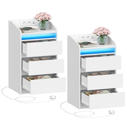 Cassettiere, illuminazione LED per camera da letto e letto – vista principale