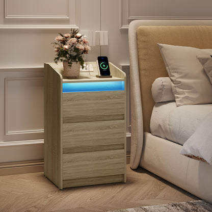Cassettiere, illuminazione LED per camera da letto e letto – vista dettagliata 6