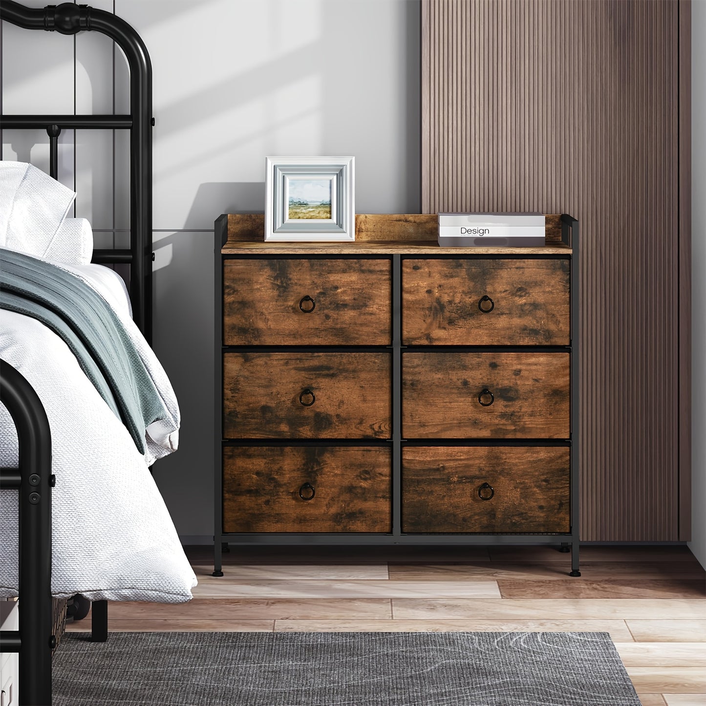Cassettiere, metallo per camera da letto – vista principale