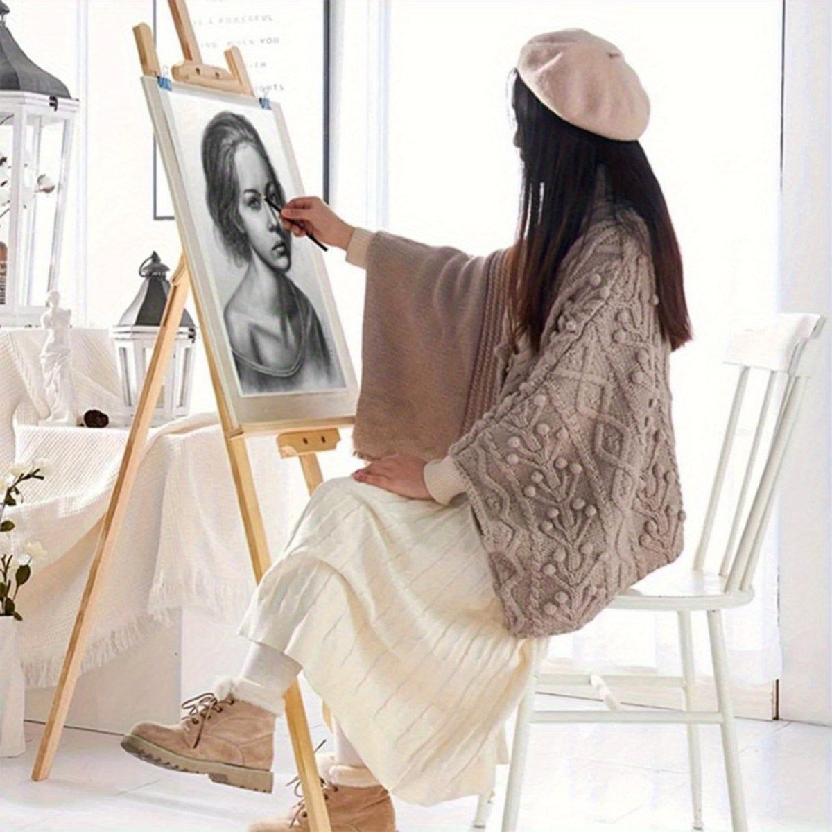 Cavalletto da pittura, regolabile per progetti creativi e hobby – vista dettagliata 11