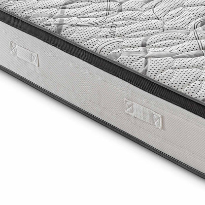 Materasso ROYAL DELUXE effetto MEMORY - Schiuma HR Ad Altissima Densità - Ortopedico 100% Made in Italy - Fodera con CARBONIO effetto Rilassante