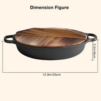 33cm con coperchio in legno