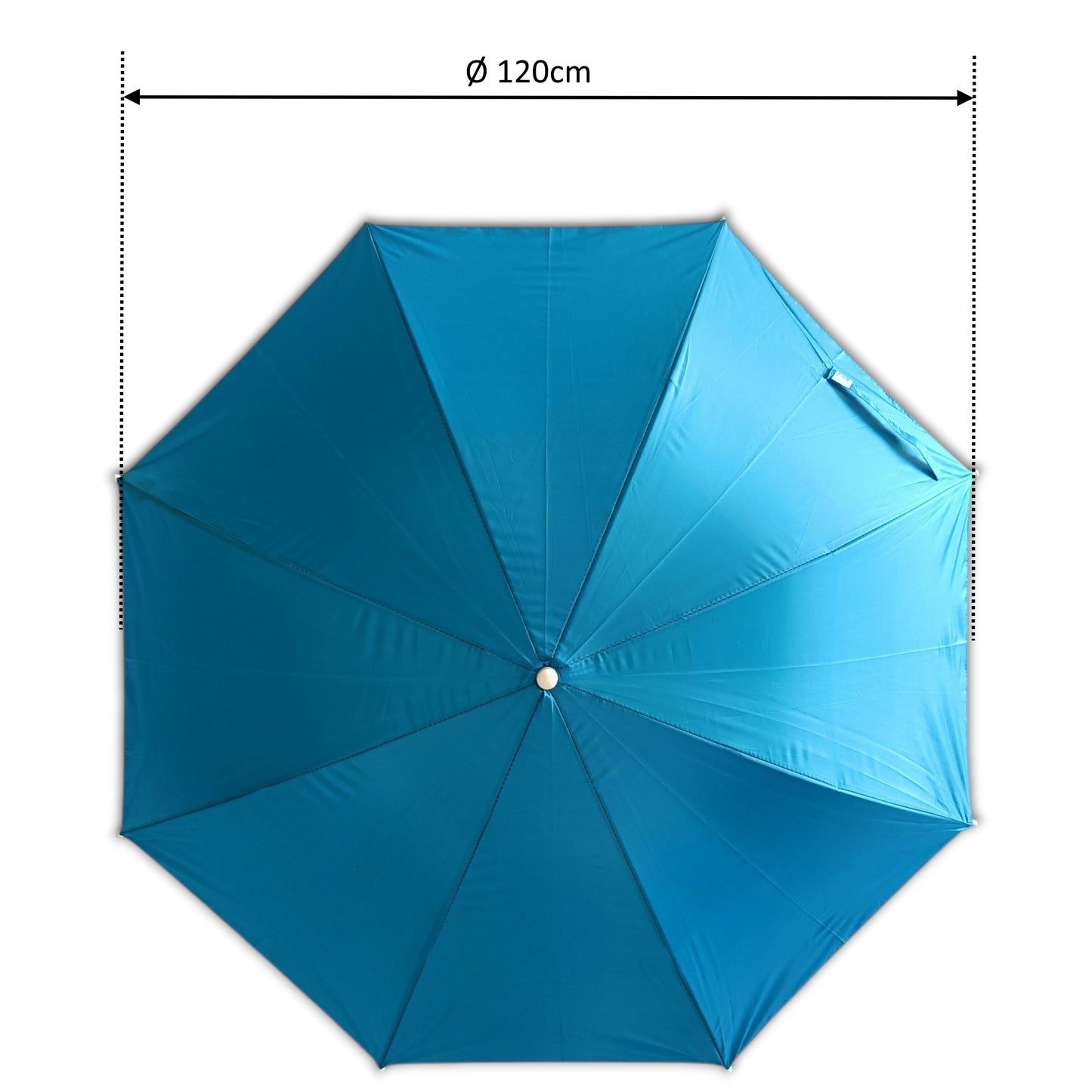 Ombrellone da spiaggia UV50+ 120Cm, Ombrellone da spiaggia portatile con clip per sedia Tumbona, campeggio, giardino, poliestere leggero resistente, protezione solare regolabile