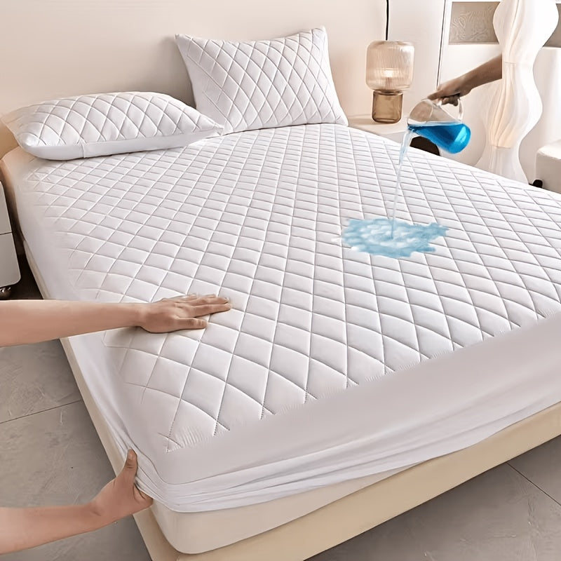 Coprimaterasso Trapuntato Impermeabile Rinfrescante Estivo 1 pz, Copriletto con Angoli Ultra Morbido e Traspirante con Tasca Profonda, Biancheria da Letto Ipoallergenica e Lavabile in Lavatrice per Camera da Letto, Hotel e Dormitorio, Senza Federa