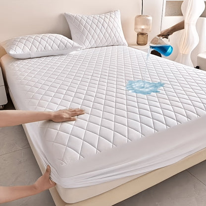 Coprimaterasso Trapuntato Impermeabile Rinfrescante Estivo 1 pz, Copriletto con Angoli Ultra Morbido e Traspirante con Tasca Profonda, Biancheria da Letto Ipoallergenica e Lavabile in Lavatrice per Camera da Letto, Hotel e Dormitorio, Senza Federa