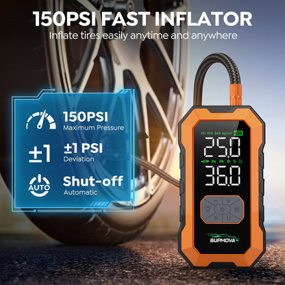 Avviatore di emergenza per auto 12000A con compressore d'aria, pompa di gonfiaggio per pneumatici senza fili, booster per batteria con power bank e torce LED, scatola di avviamento automatico 12V per tutti i veicoli a benzina o diesel da 10.0L, doppio dis