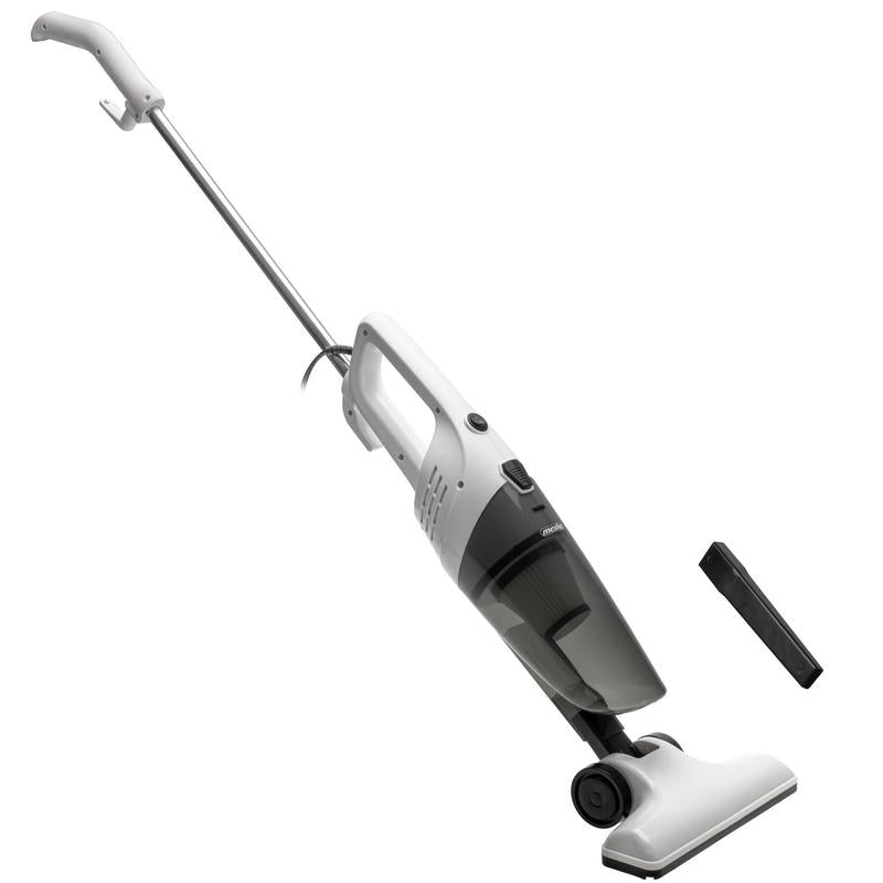 Aspirapolvere verticale senza sacco 800W 17 kPa Filtro EPA 11 Contenitore per polvere trasparente 0.6L Tubo metallico robusto Manico staccabile Cavo lungo da 7 metri Include spazzola per pavimenti duri e bocchetta a spina di pesce per una pulizia precisa