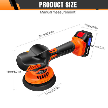 Kit lucidatrice e polishere per auto senza fili, 6 velocità variabili, 2 batterie, polishere senza fili per detailing, lucidatura, ceratura e rimozione graffi auto