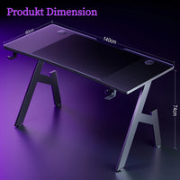 140 cm x 60 cm x 74 cm