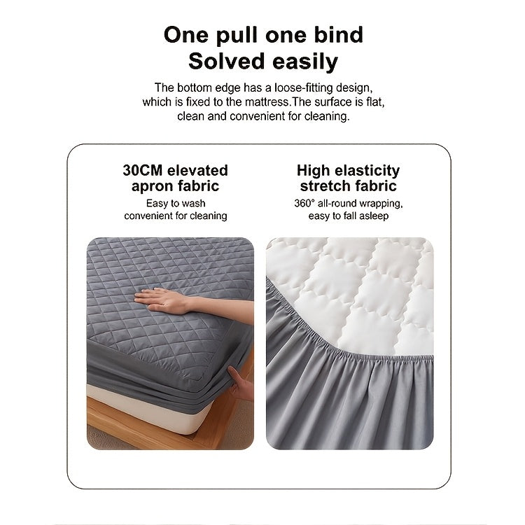 Coprimaterasso Impermeabile - Protezione per Materasso Trapuntato Tinta Unita Lavabile in Lavatrice con Angoli Profondi (Morbidissimo e Confortevole). Utilizzabile Come Lenzuolo Separato. Ideale per Camere da Letto, Dormitori e Hotel. Protegge i Lenzuola