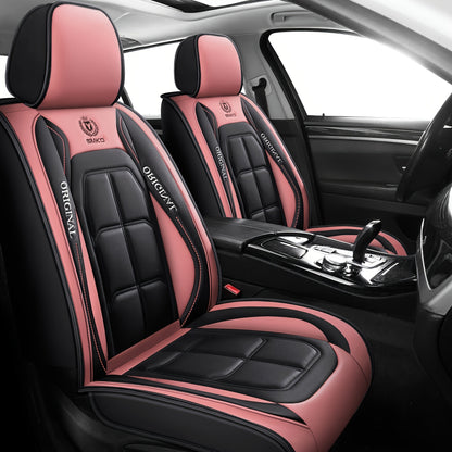 Set da 2 coprisedili per auto in pelle PU, protezioni ergonomiche universali per la maggior parte delle auto moderne europee