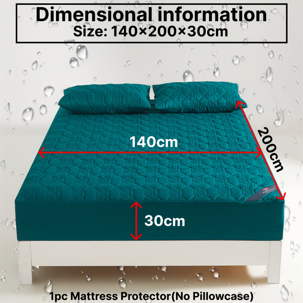 1 Protezione Materasso Impermeabile Comfort, Morbida e Traspirante con Tecnologia Soundwave, Lenzuolo con Angoli Impermeabile, Coprimaterasso Tinta Unita Silenzioso, Adatto per Appartamenti, Camere da Letto, Hotel, Stanze per Ospiti e Dormitori Studentesc