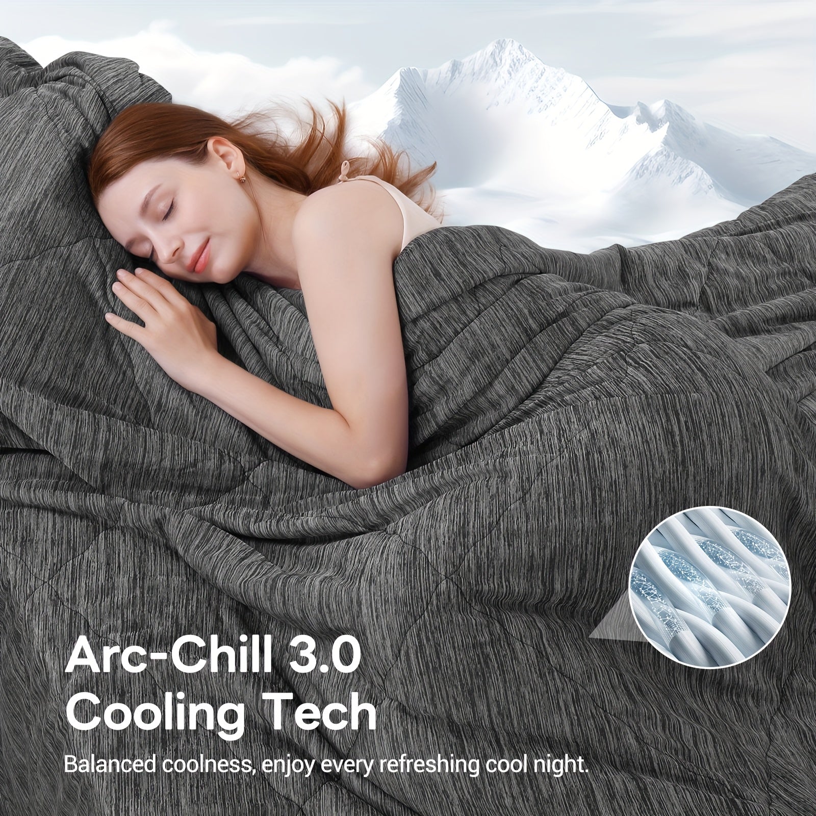 1 pz Elegear Coperta Rinfrescante Taglia, Trapunta Rinfrescante con Q-Max > 0.45 Fibra Rinfrescante Arc-Chill, Coperta Estiva Fresca per Dormire per Chi Sudore Notte e Chi Soffre del Caldo (100*150, 150*200, 200*220, 274*229)
