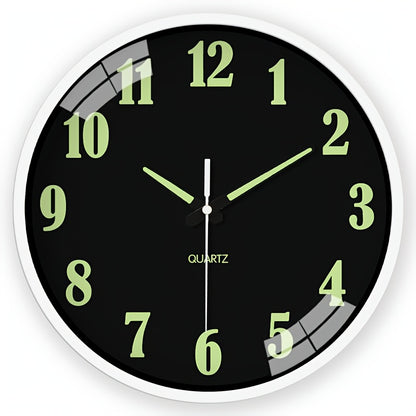 Orologio da parete al quarzo moderno minimalista da 12 pollici con movimento analogico luminoso/ e silenzioso senza ticchettio, alimentato a batteria, adatto per arredo soggiorno, camera da letto, cucina - Meccanismo, plastica/vetro, batteria non inclusa
