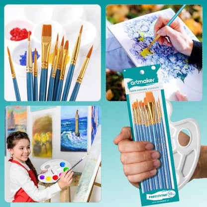 Artmaker XXL Set Completo per Pittura Artistica con Cavalletto in Legno da 50 cm, 6 Tele da 24x30 cm, Set di 12 Colori Acrilici, 10 Pennelli e Tavolozza – Il Regalo Perfetto per Artisti Principianti, Bambini e Adulti per Creare Opere d'Arte di Alta Qualit