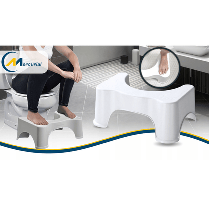 Poggiapiedi Ergonomico per WC 17 cm, Piedistallo da Bagno 42 cm, Sgabello per WC in Materiali Riciclati, Antiscivolo per Adulti e Bambini, 1 pz.