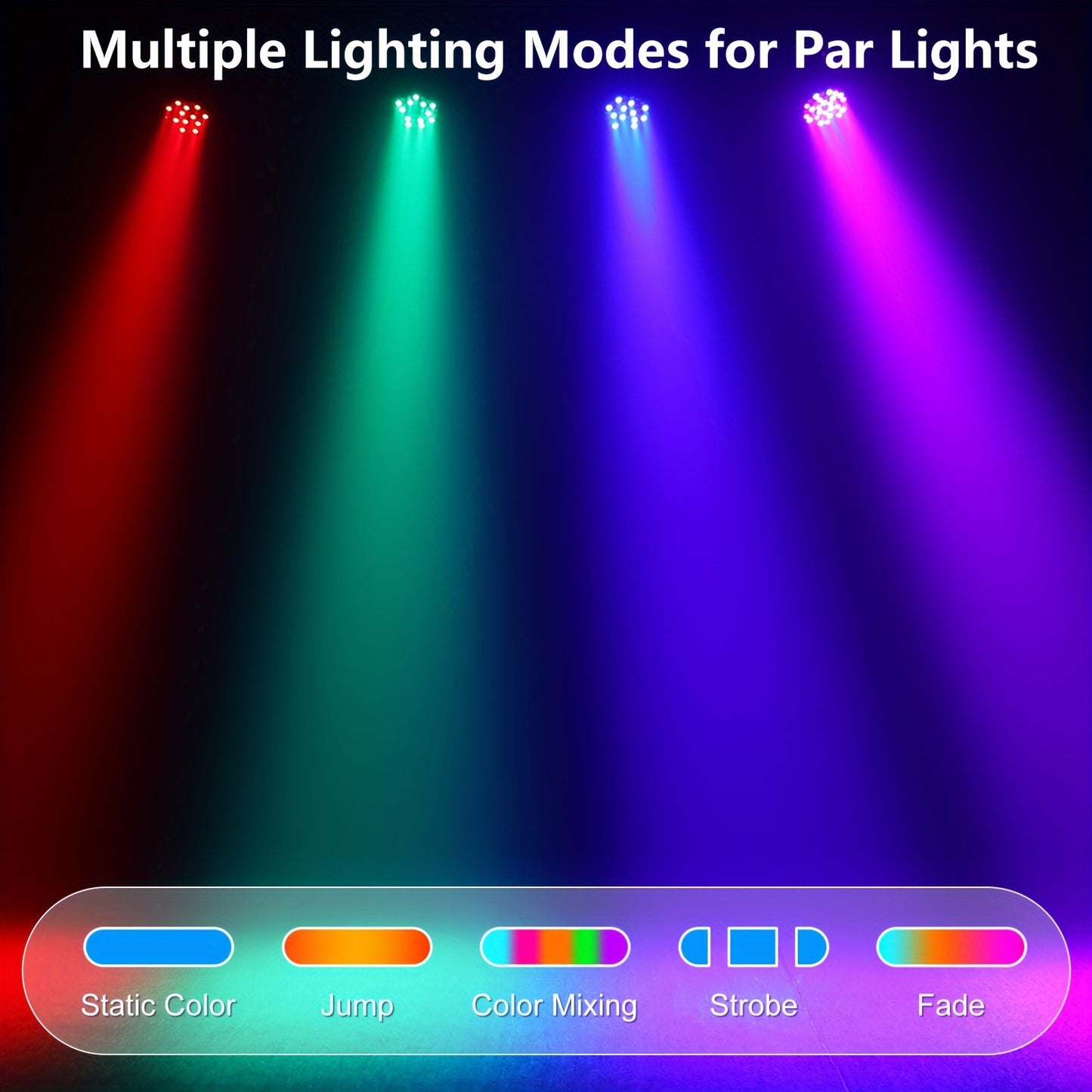 4 Pezzi 36 LED RGB Par Light Illuminazione Scena DMX Disco Party DJ Evento Show Illuminazione Natale