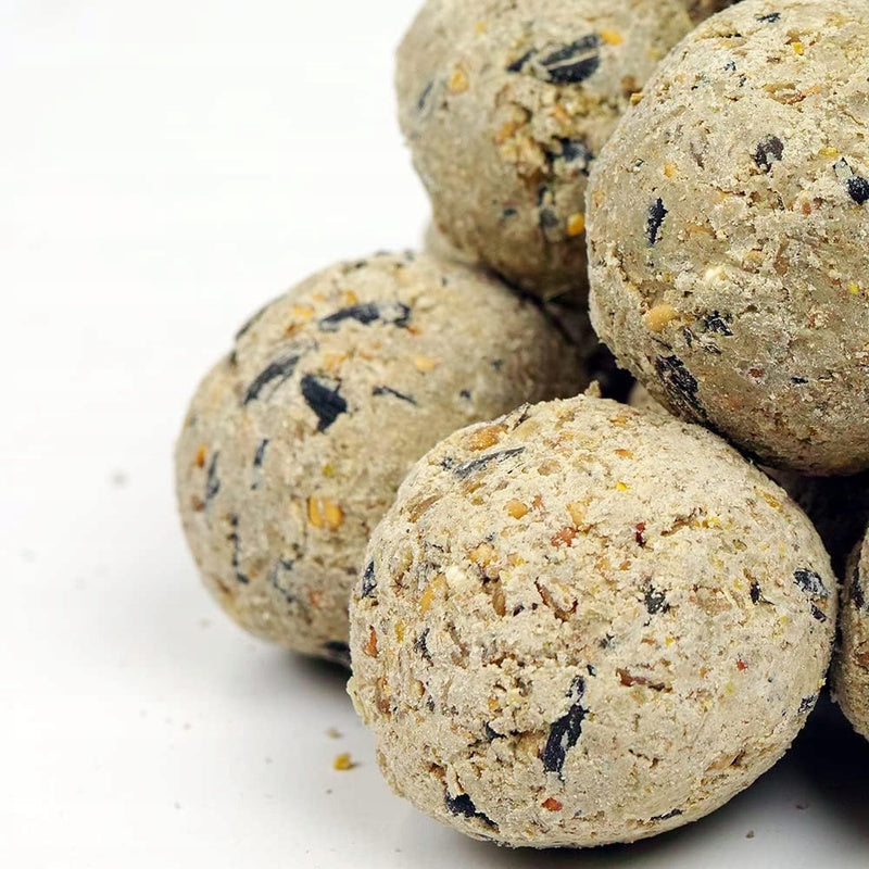 Palla di Grasso per Uccelli Selvatici, Cibo Invernale per Uccelli, Miscela di Semi e Cereali, 1 Pezzo, 90g