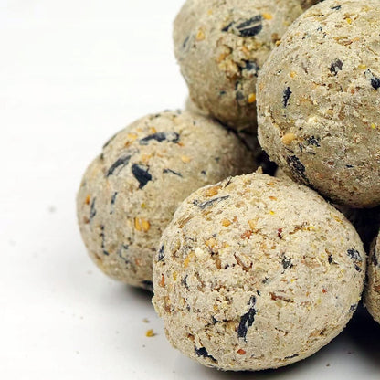 Palla di Grasso per Uccelli Selvatici, Cibo Invernale per Uccelli, Miscela di Semi e Cereali, 1 Pezzo, 90g