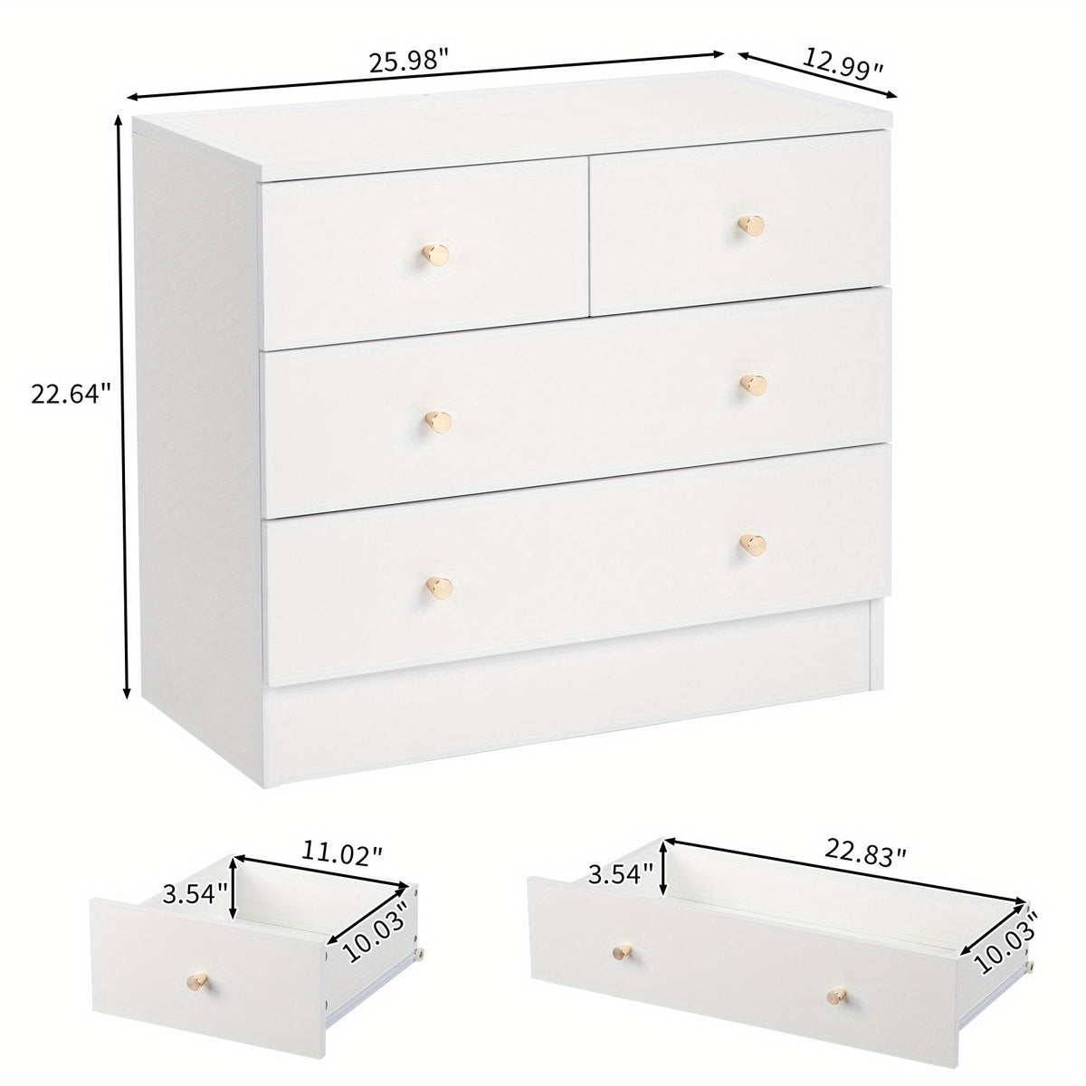 Comò moderno, legno per camera da letto e letto – vista dettagliata 3