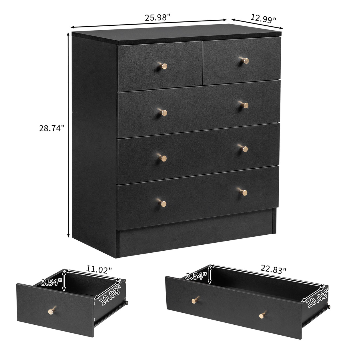 Comò moderno, legno per camera da letto e letto – vista dettagliata 4