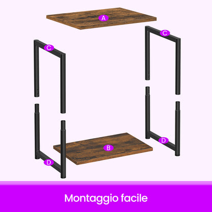 Comodino, 30 x 38,5 x 50 cm per zona giorno e uso quotidiano – vista dettagliata 12