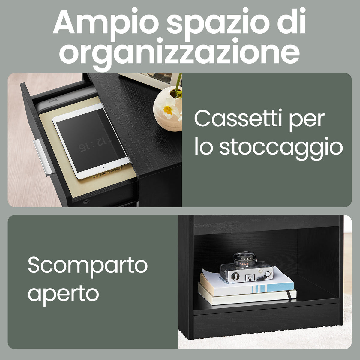 Comodino, Bianco Classico per zona giorno – vista dettagliata 11
