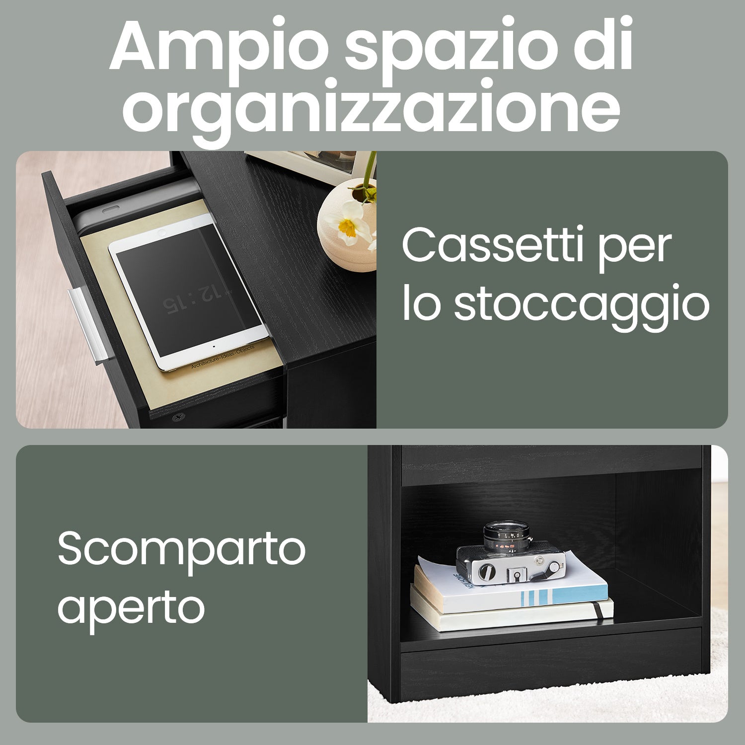 Comodino, Bianco Classico per zona giorno – vista dettagliata 11