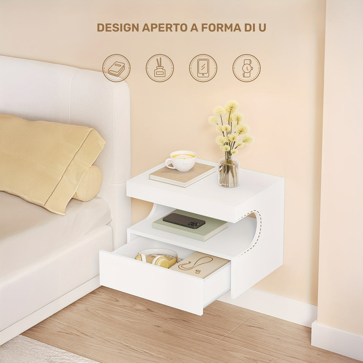 Comodino, Bianco per uso quotidiano – vista dettagliata 3