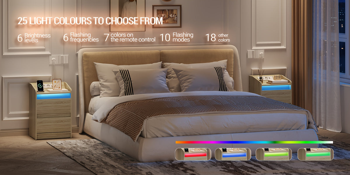 Comodino, Colore Rovere per zona giorno e uso quotidiano – vista dettagliata 14