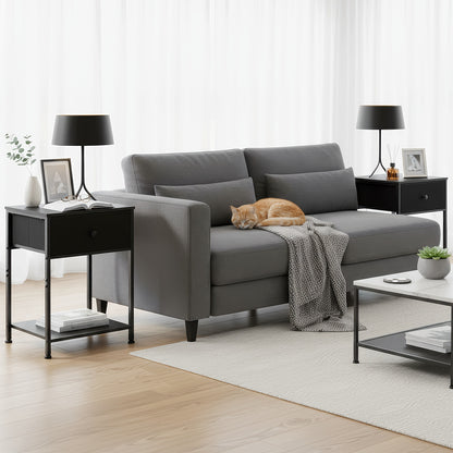 Comodino, Grigio chiaro per uso quotidiano e soggiorno – vista dettagliata 9