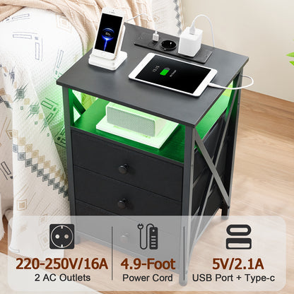 Comodino, Nero-1 Pz per uso quotidiano – vista dettagliata 3
