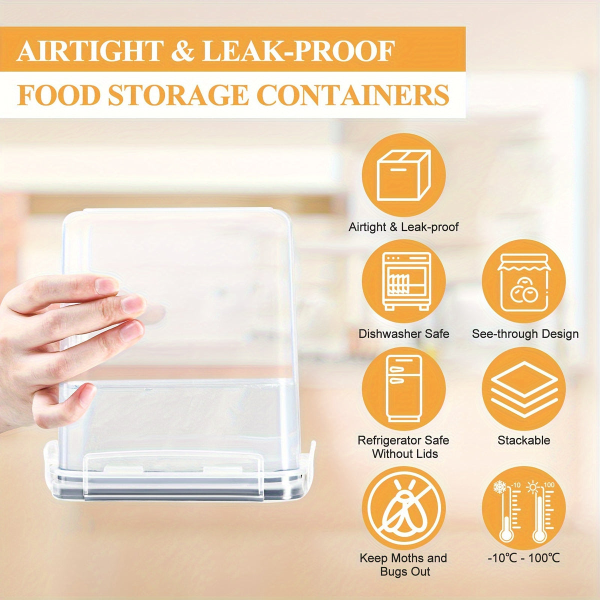 Contenitori per alimenti, plastica per conservazione degli alimenti – vista dettagliata 6