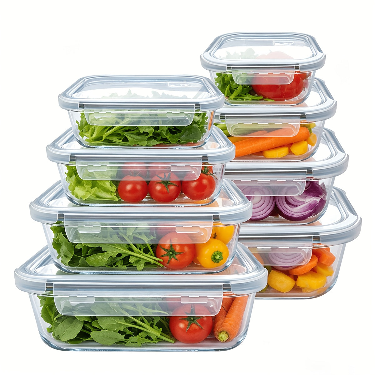 Contenitori per alimenti, Verde per preparazione pasti e conservazione – vista dettagliata 6