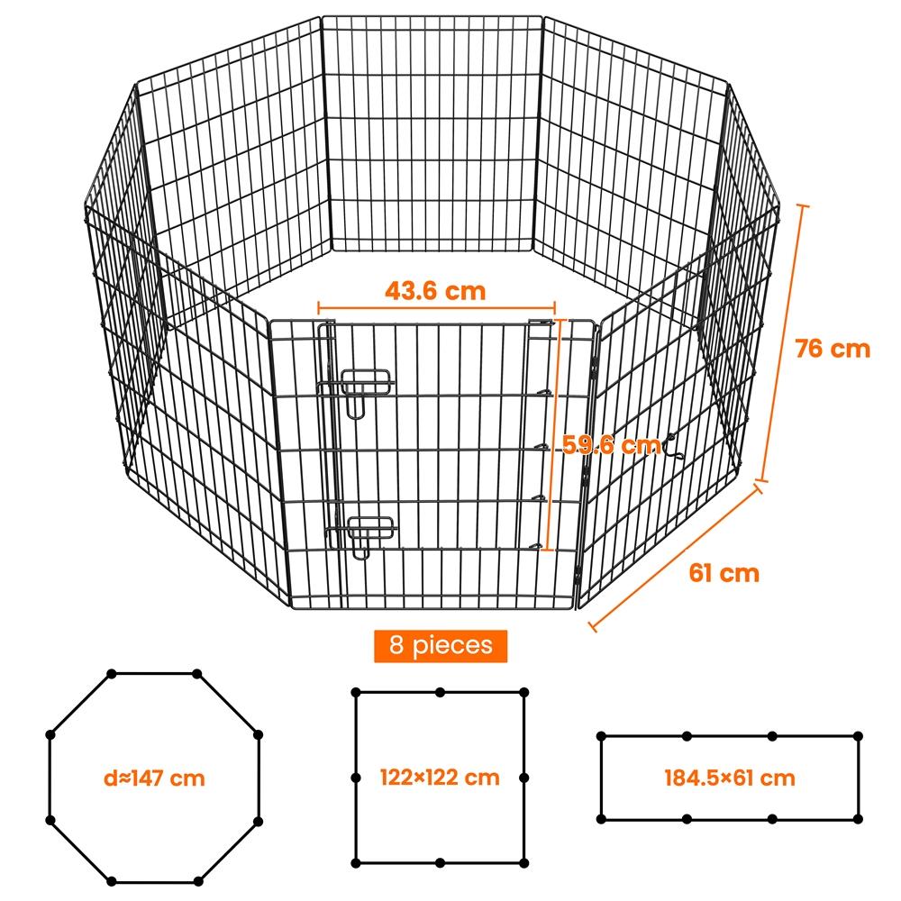 Costoffs Recinto, 8 pz 52 x 61 cm per giardino e terrazza – vista dettagliata 9